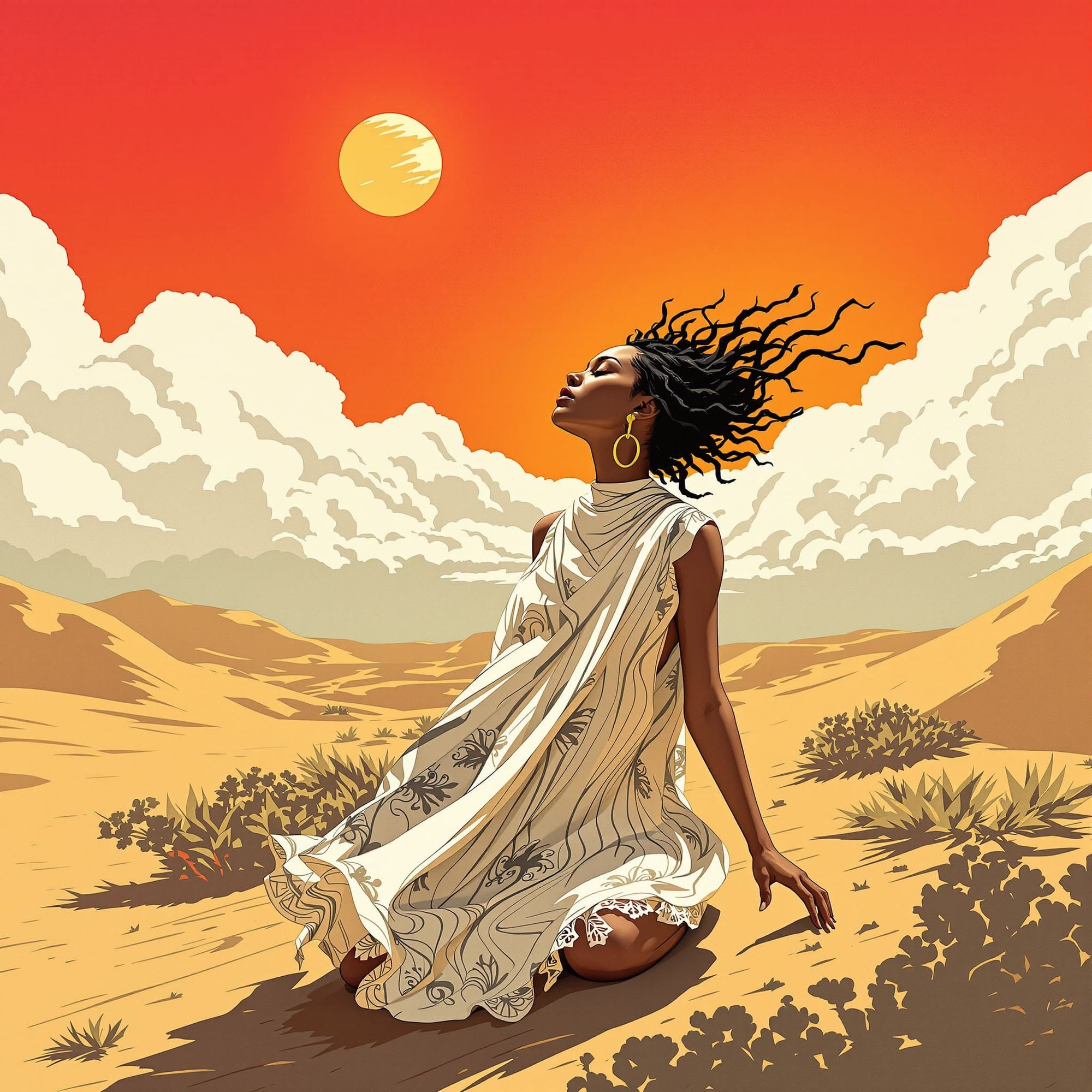 Aisha la rebelle (Afrique du Nord × Sorolla × Crepax)
Sous un soleil de cuivre, robe de lin entrouverte, Sorolla fait vibrer la chaleur, Cre...