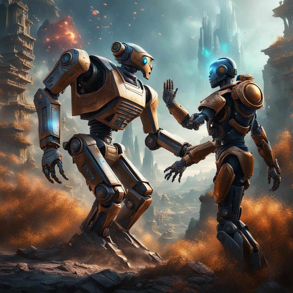 Epic high-fives between a robot and a human