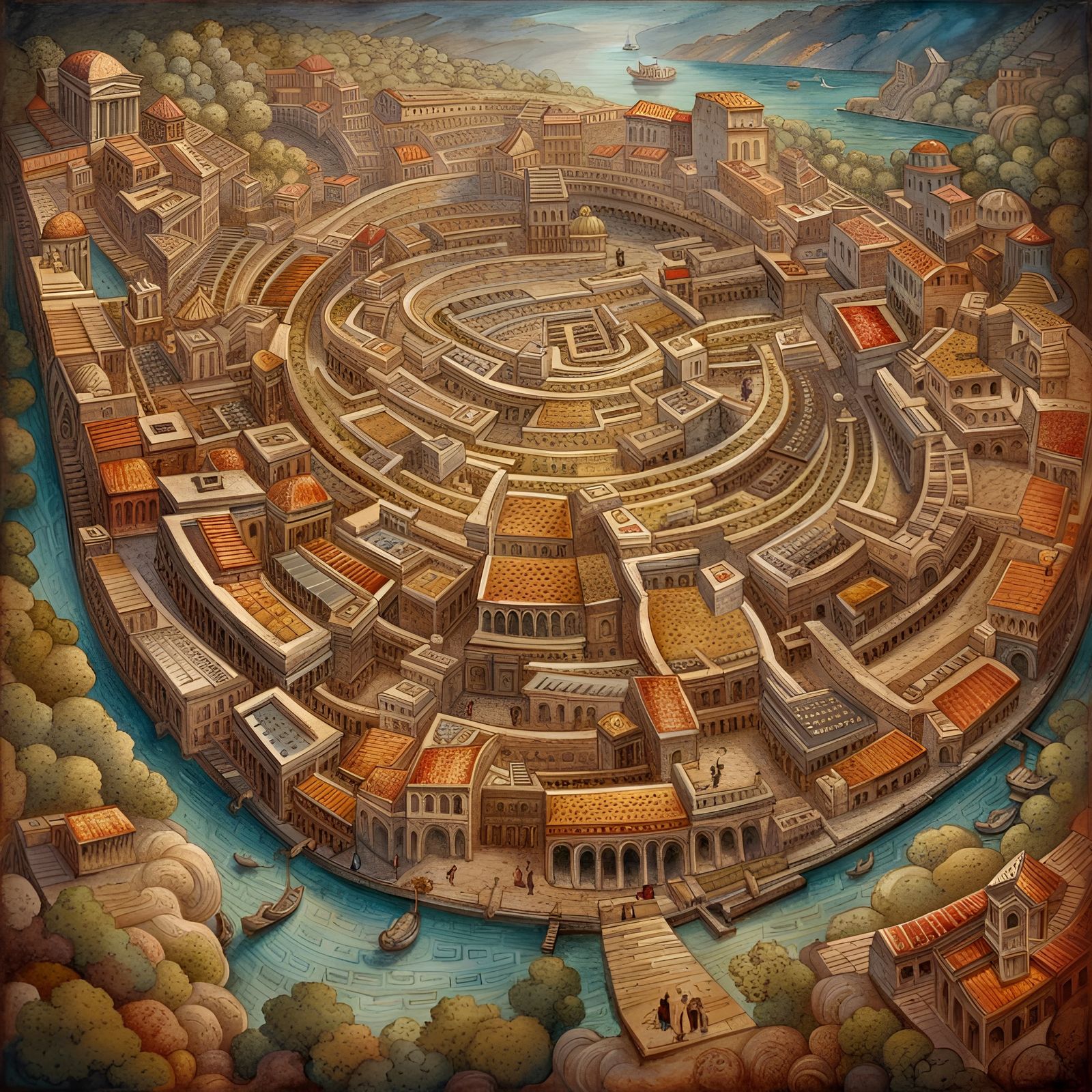 Ancient Minoan Labyrinthine City  by @Nuanced Clan