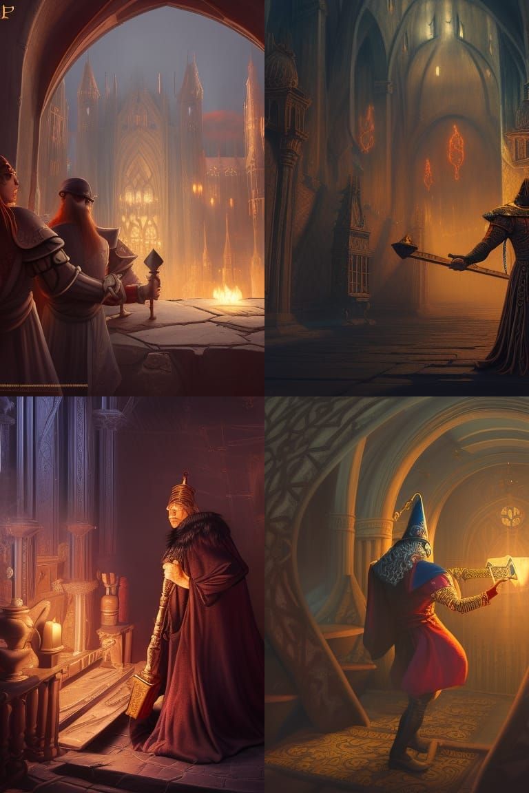 Medieval magician wizard