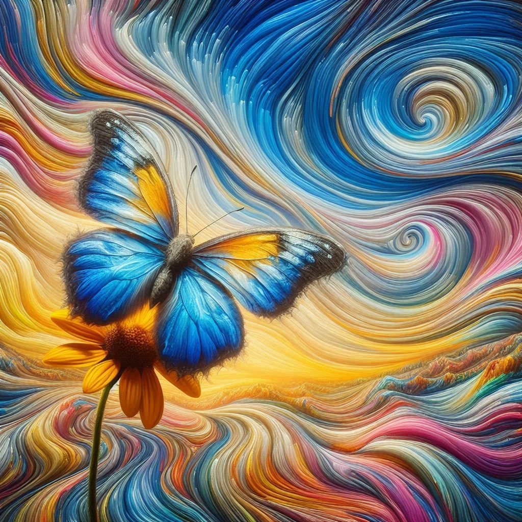 Butterfly on Colourful Flower.🦋🦋🌼