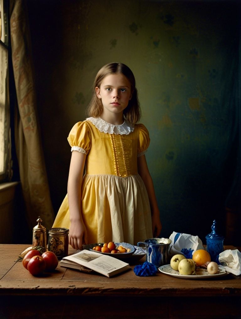 The girl in the yellow dress