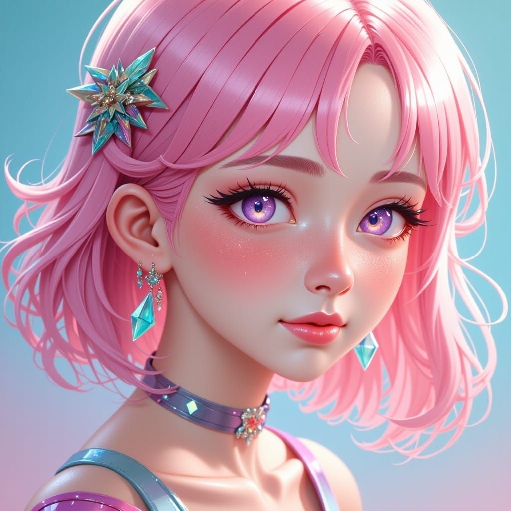 <lora:EthierUnreal Fx:1.0>, cute anime girl with freckles, detailed head and shoulders portrait, featured on pixiv, kawaii, lofi, anime art,...