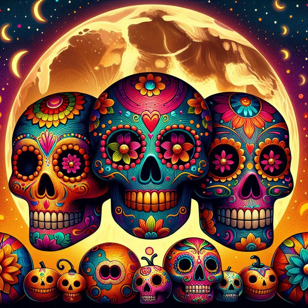 Mexican Art Skulls