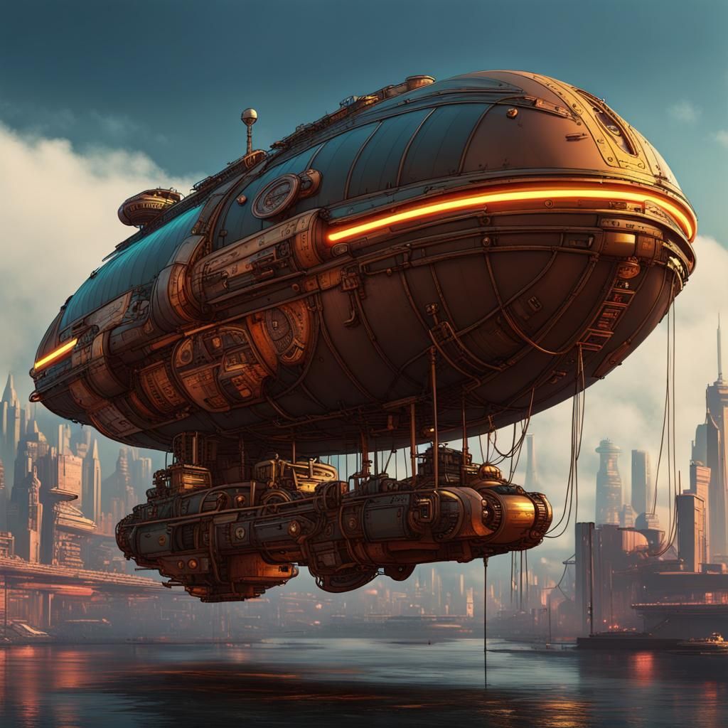 Steampunk zeppelin