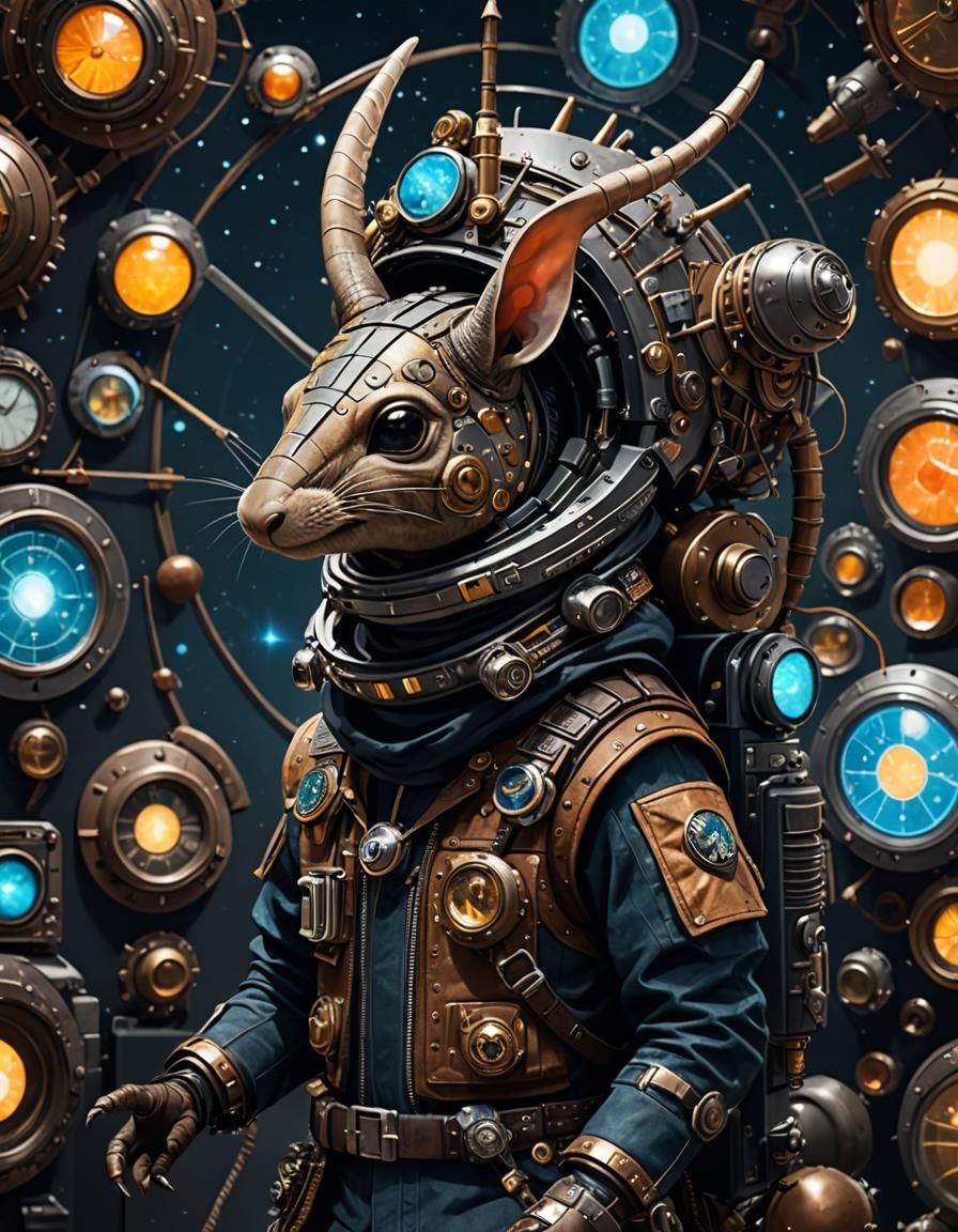 Tinpunk astropunk armadillopunk 💃🌀🪐  by @Lykos Nyx