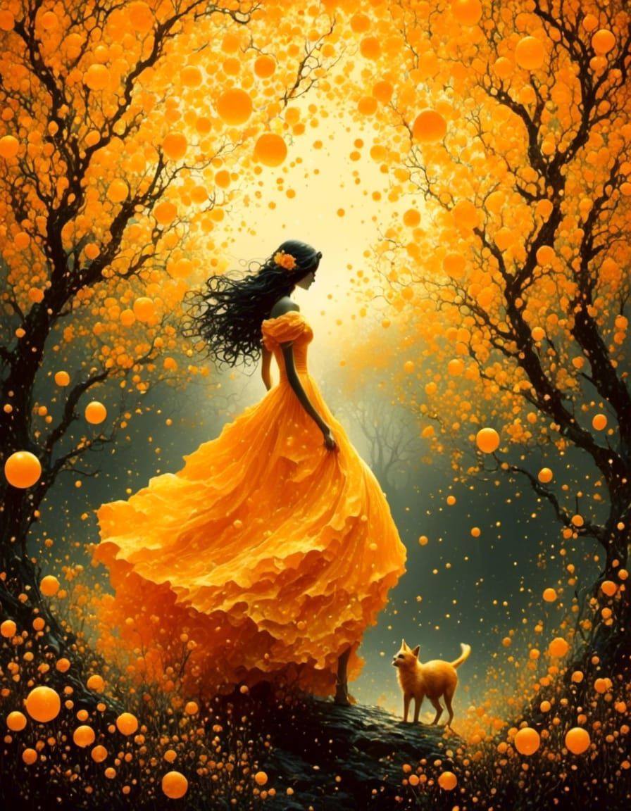 a yellow and orange background