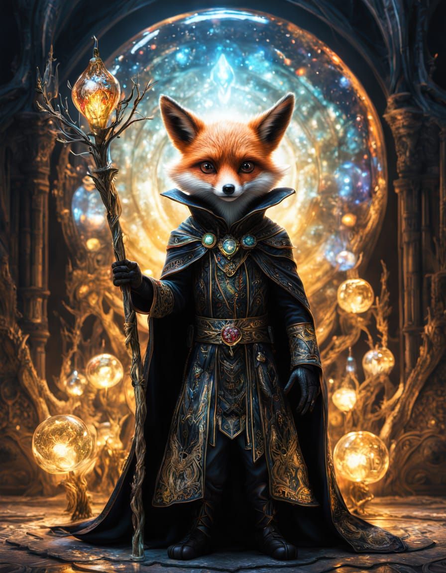 Fantasy Animal Characters - fox wizard 