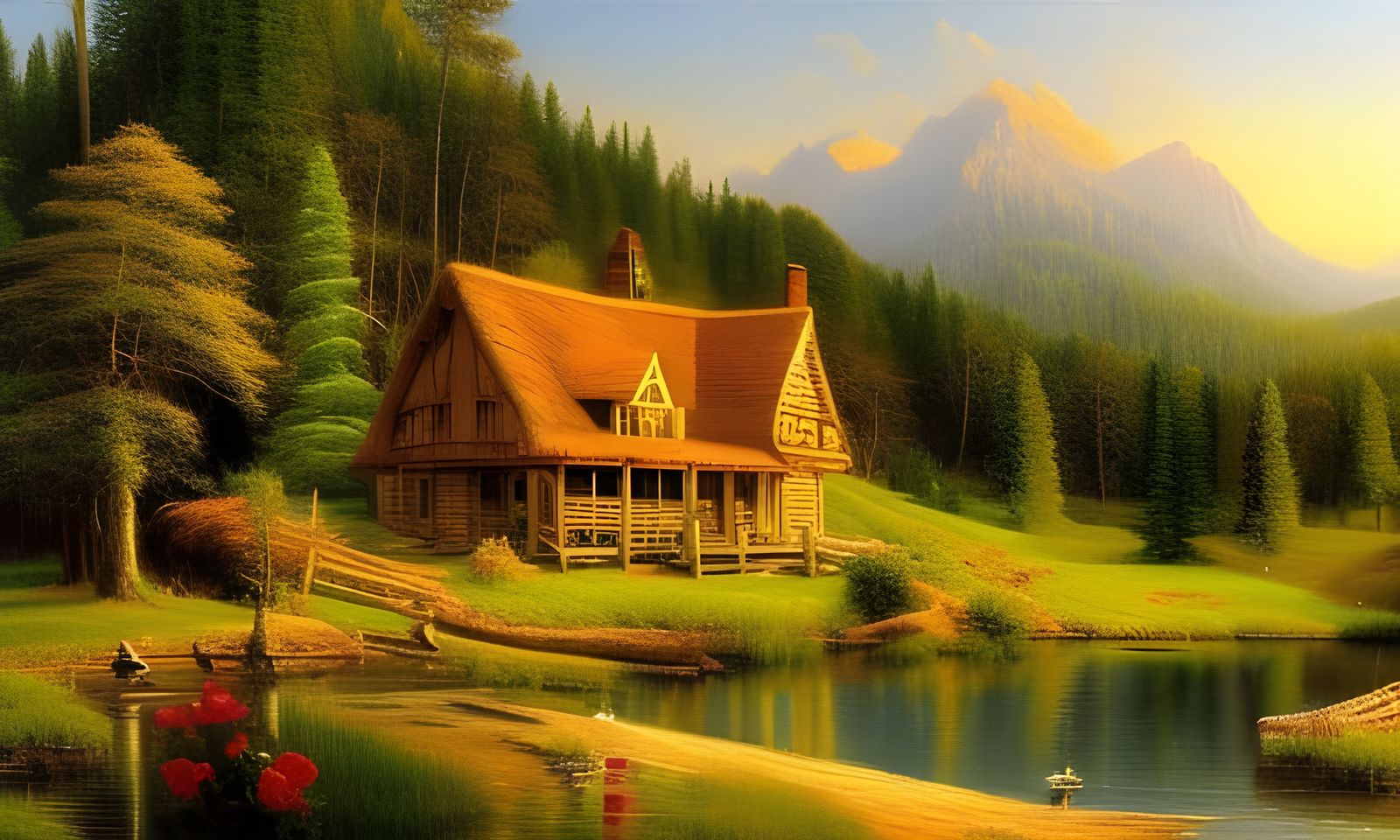 Qui-gon Jinn log cabin - AI Generated Artwork - NightCafe Creator