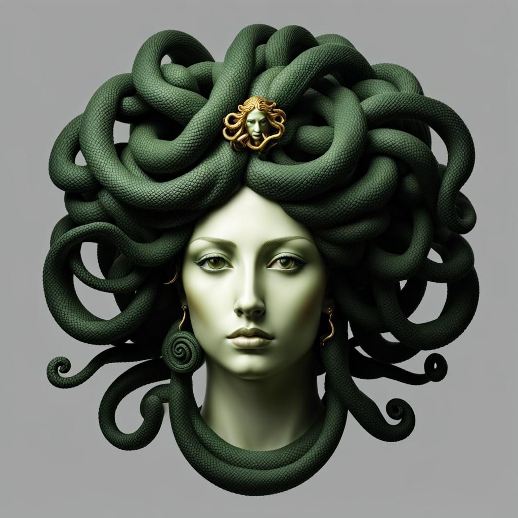 close portrait of medusa - AI Generated Artwork - NightCafe Creator