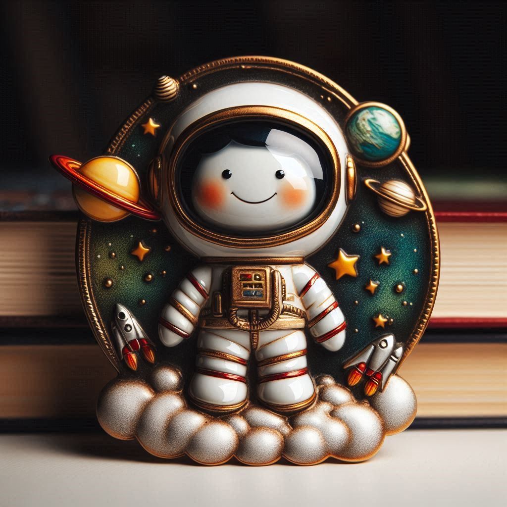 Enameled astronaut  by @Charmin