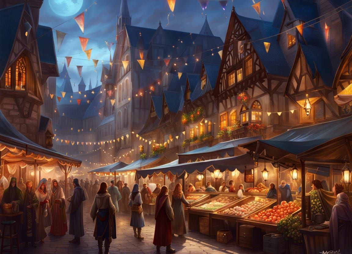 Night Market  by @somniamea
