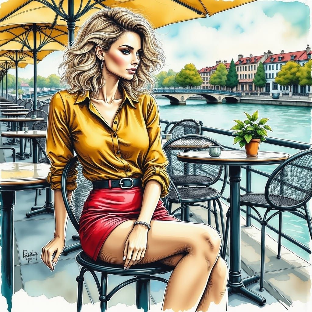 <lora:Ink illustration:1.0> 