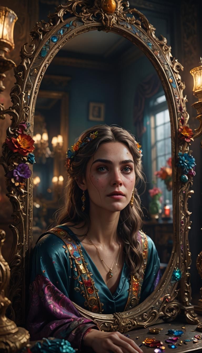 Optimistic Woman and Anxious Alter Ego