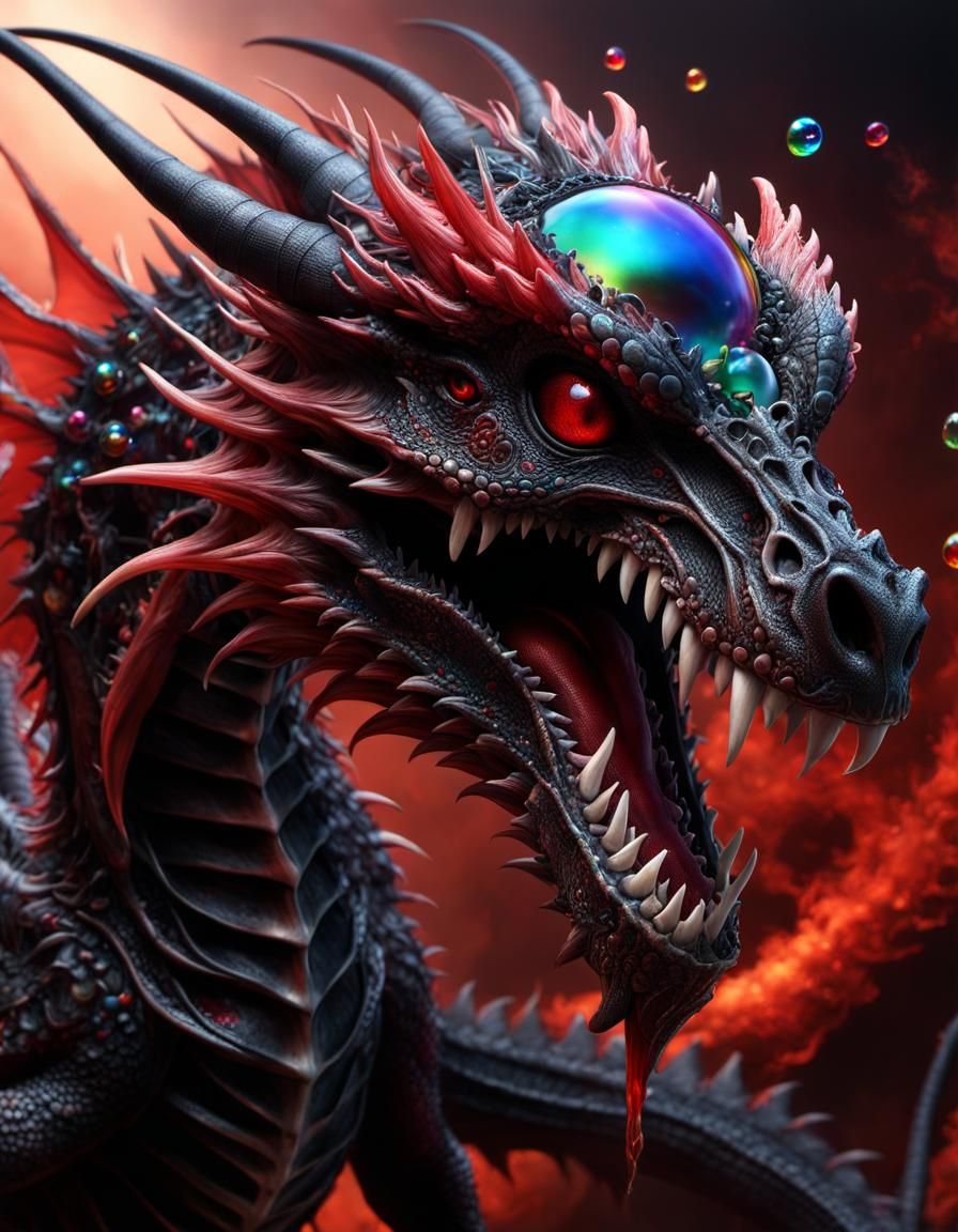 Rainbow Skeleton Dragon - AI Generated Artwork - NightCafe Creator
