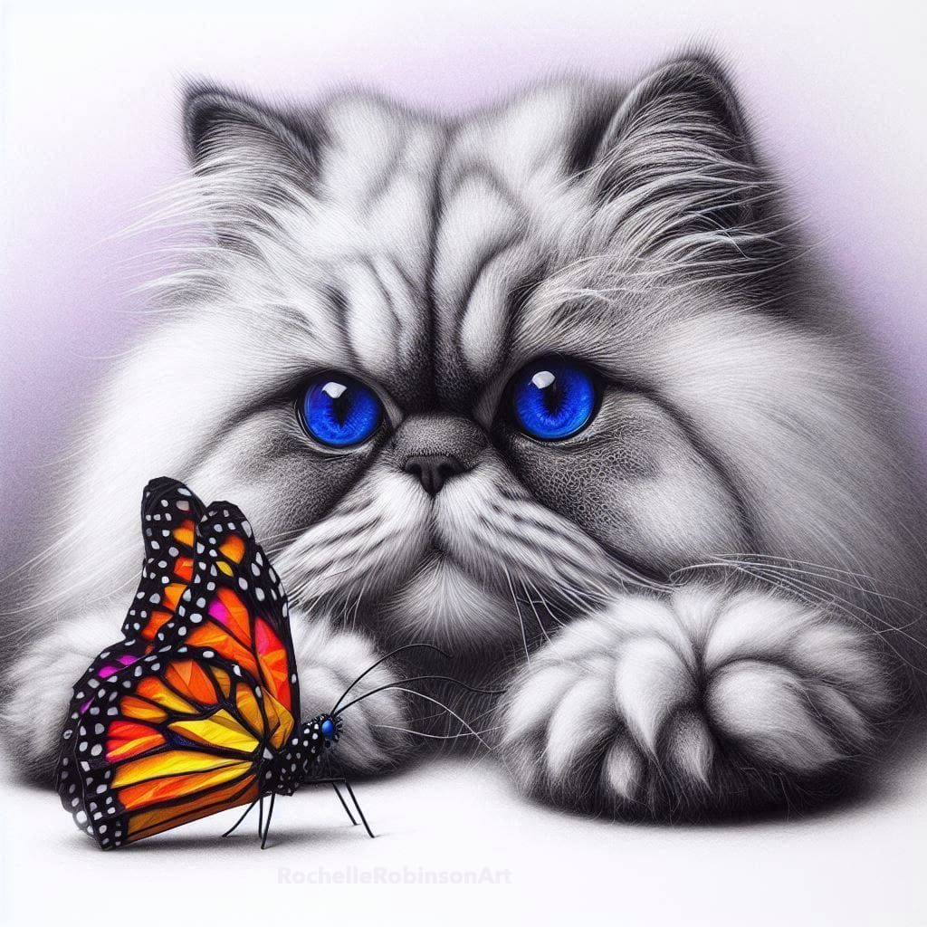 Cat and Butterfly