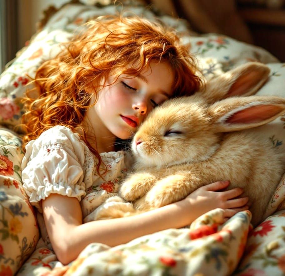 Sleeping with Ella Bun  by @Joanna7