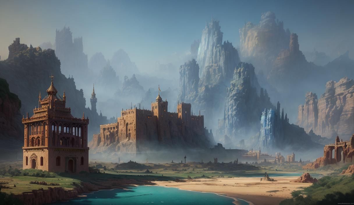 Medieval Den: Detailed Matte Painting in 8k