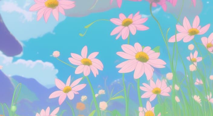 60's hippie flowers pastel - AI Generated Artwork - NightCafe Creator