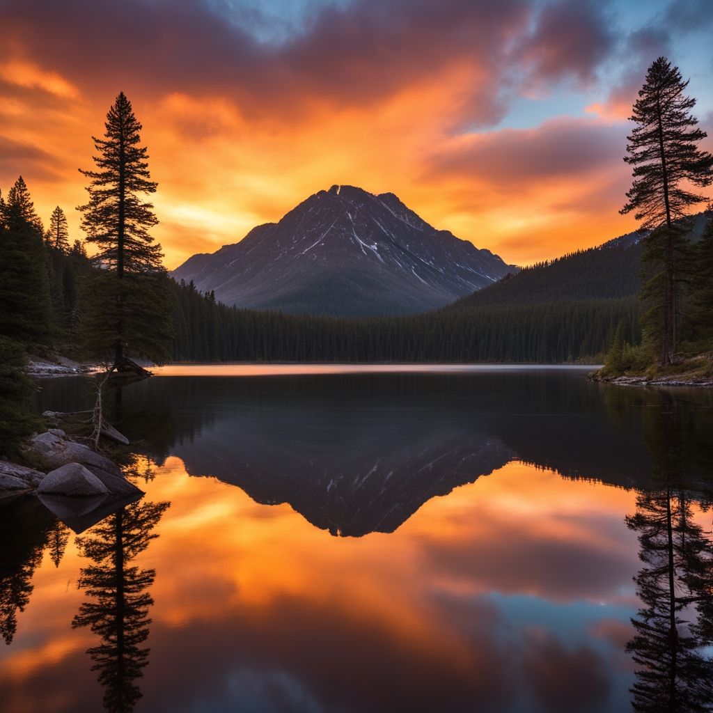 Colorful Sunset on the Lake #2