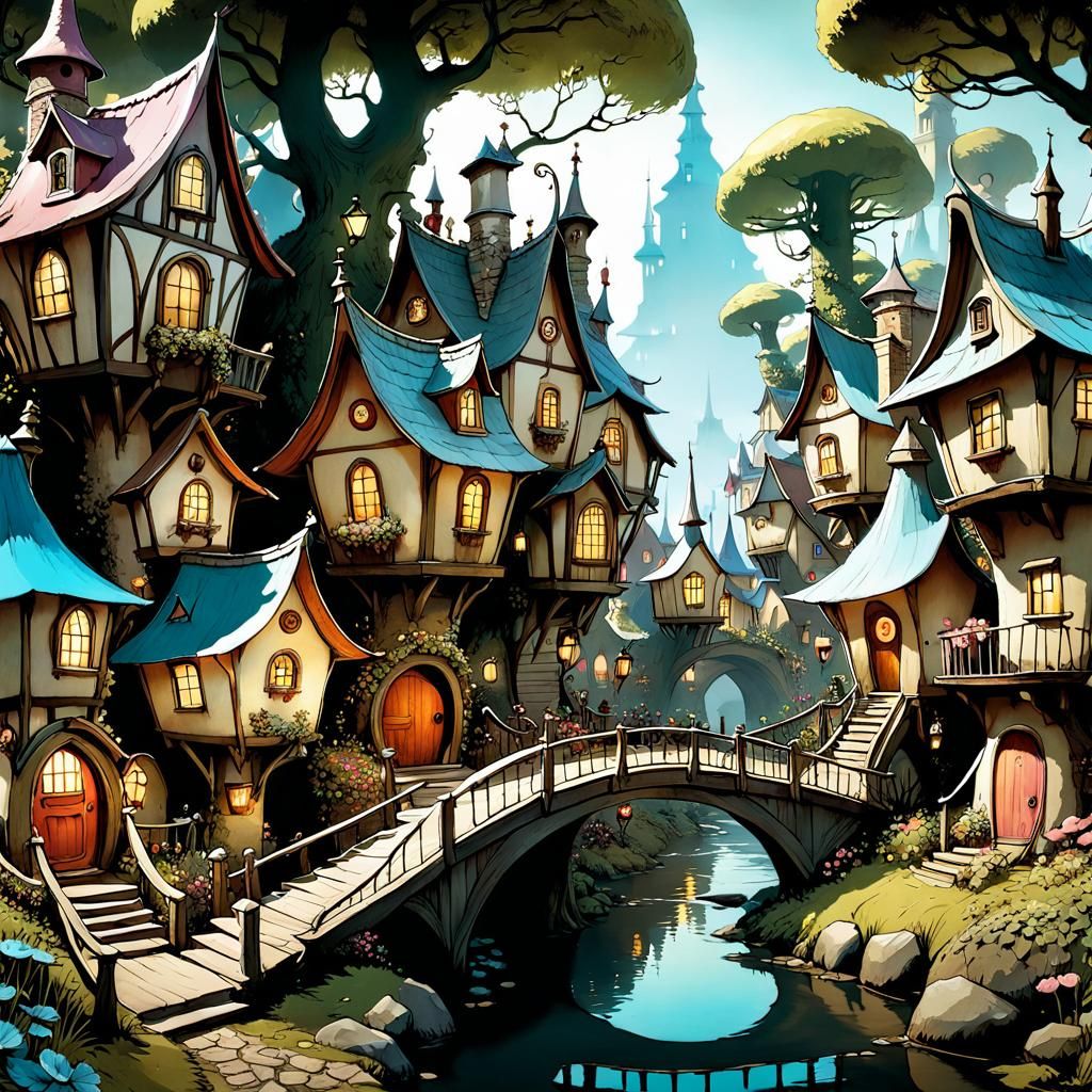 Fairy village   by @Revenant_