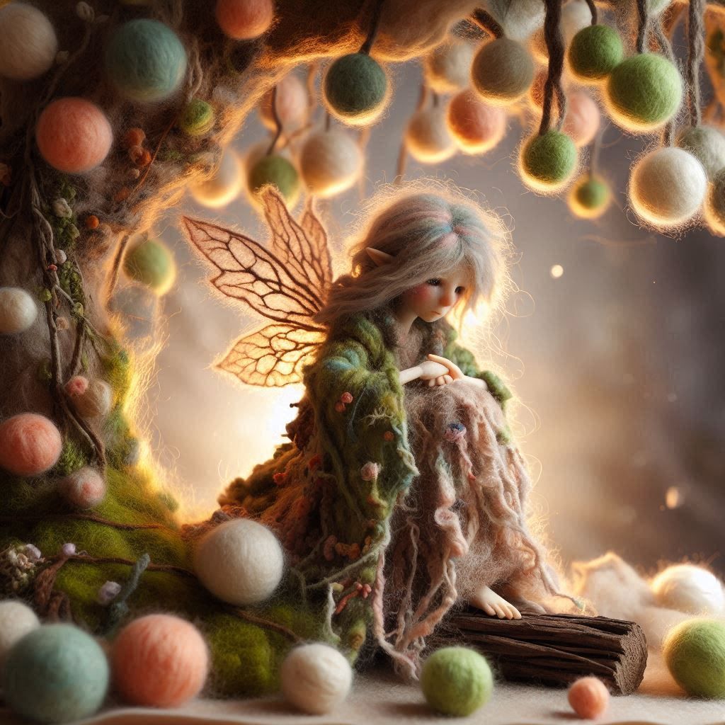 Felted Lone Fairy