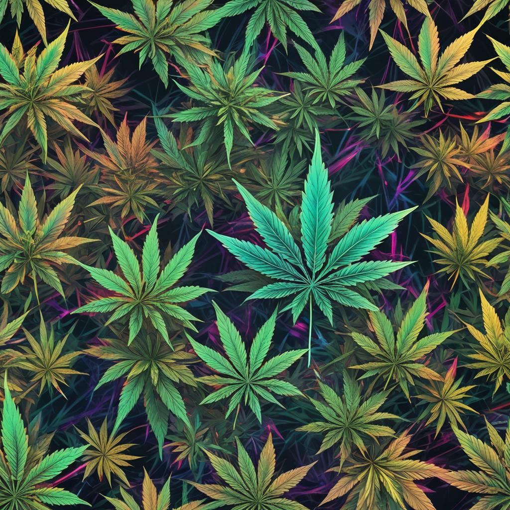Marijuana 3d holographic design pop up