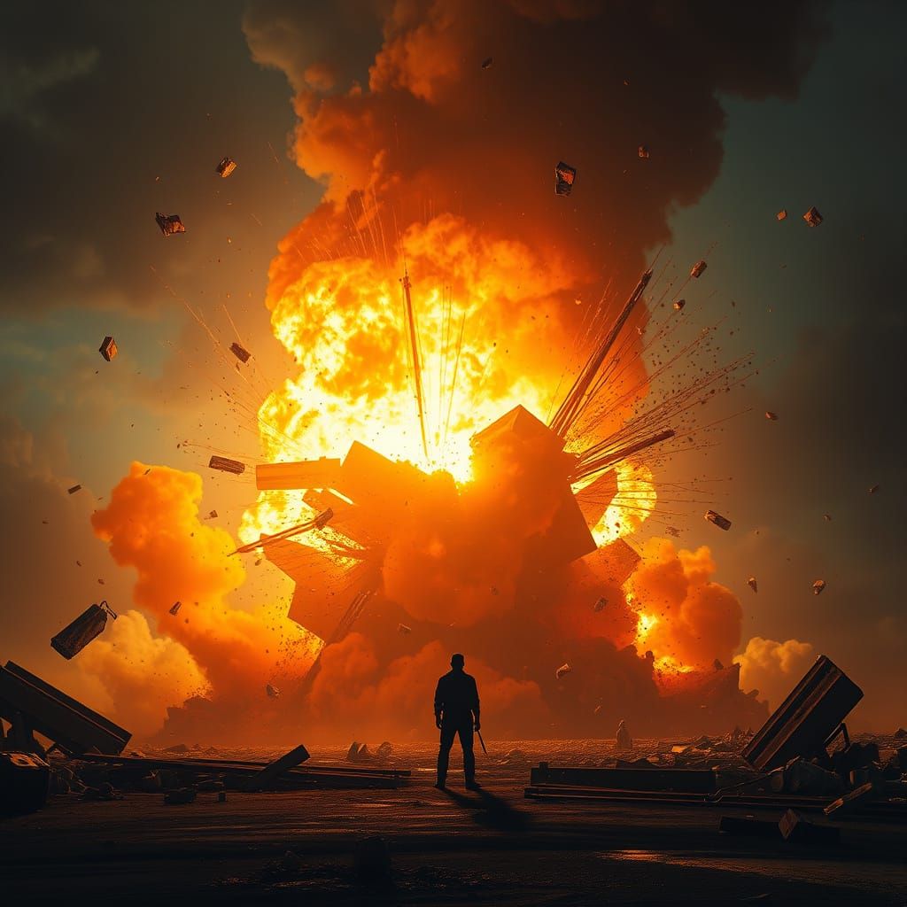 Dramatic Apocalypse Unfolds in Fiery Explosion