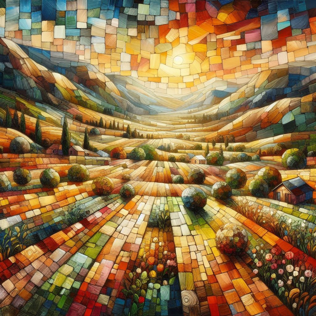 Beautiful rustic mosaic patchwork