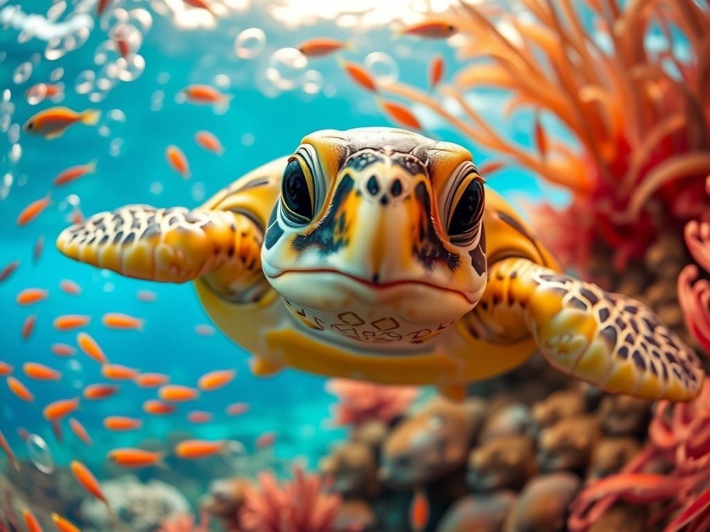Little baby turtle says hi !  by @Imaginarium