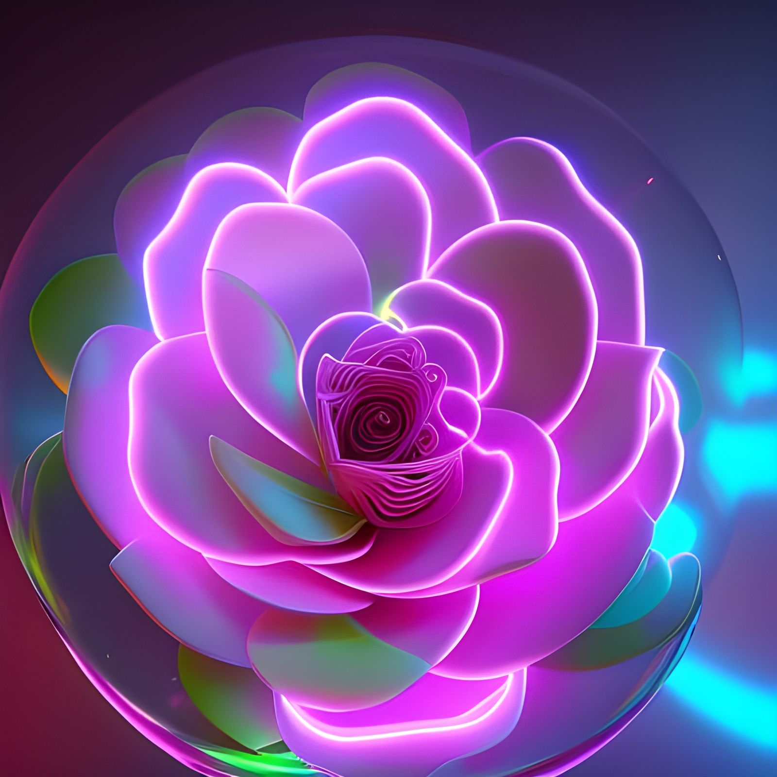 Neon Rose  by @Elaine AJ
