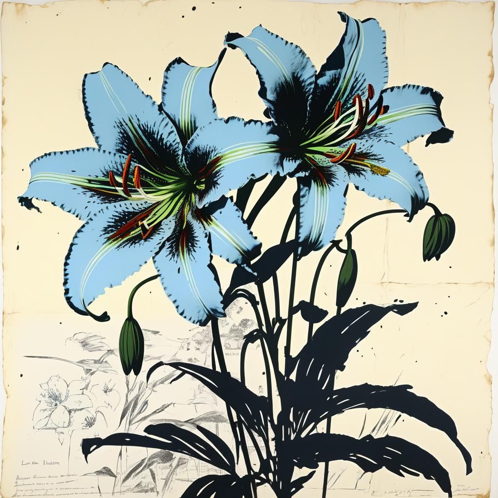delicate lily blossom by William Kentridge and Lotte Reinige...