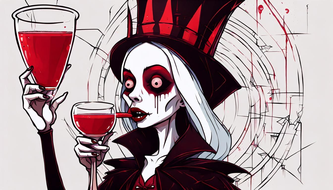 Marcaline the vampire drinking red queen adventure time edit - AI ...