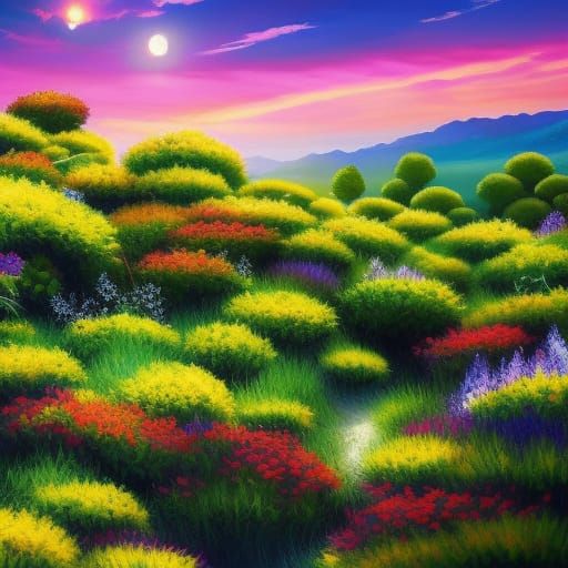 Snails crawling, yard, detailed painting, deep color, fantas...