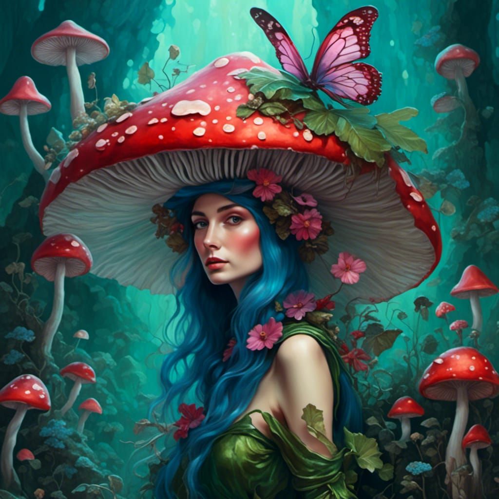 Mushroom Fairy I - AI Generated Artwork - NightCafe Creator