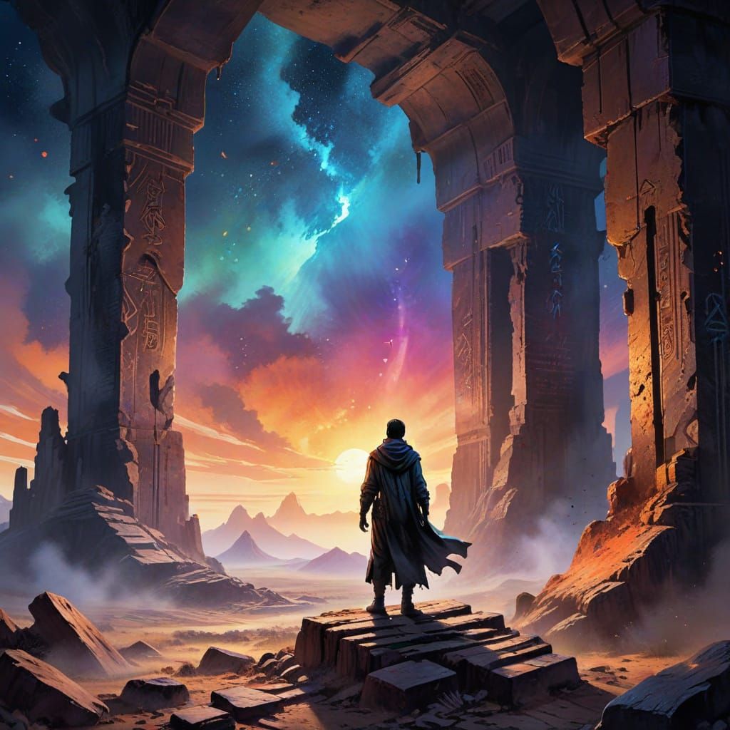 A figure in the shadows