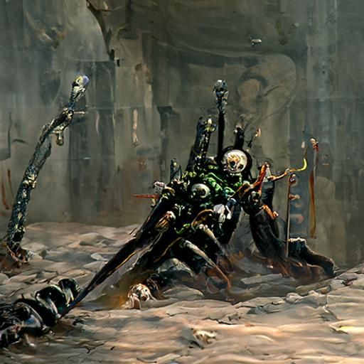 Necron lord of catacomb from warhammer 40000