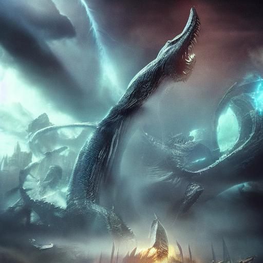 Leviathan, the King of Monsters and Sin of Envy - AI Generated Artwork ...