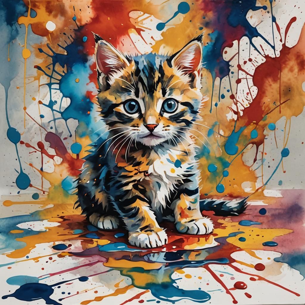 Curious Kitten  by @Angorartist