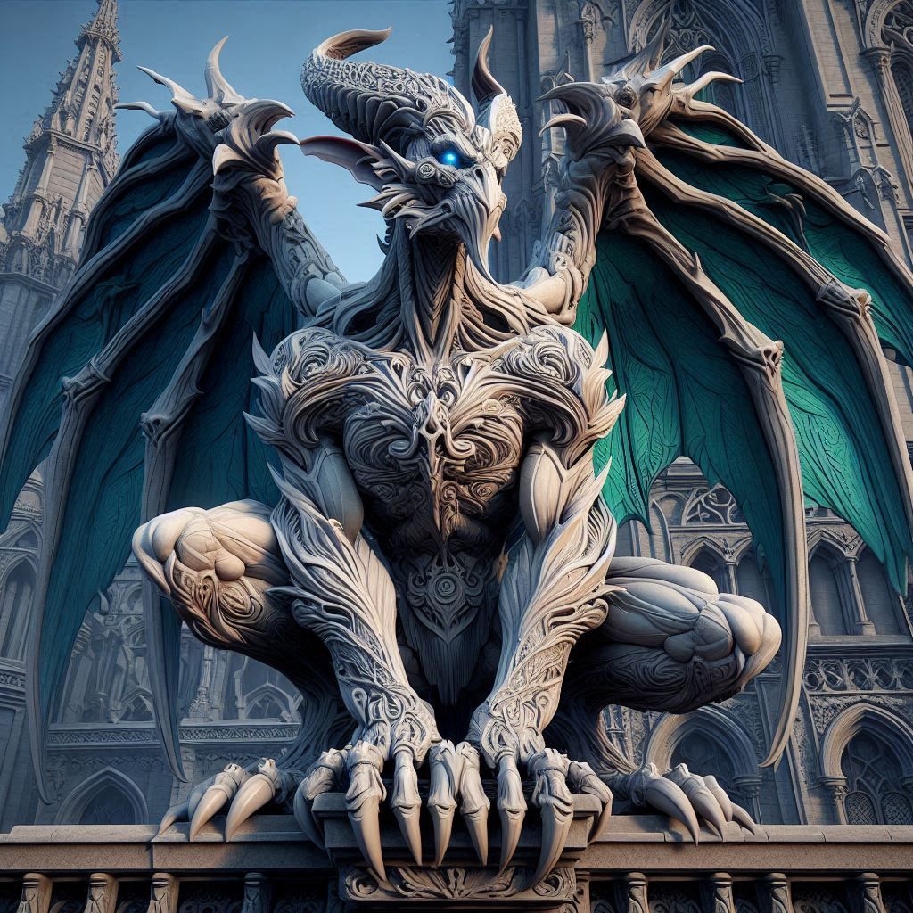 Just a gargoyle watching over his city