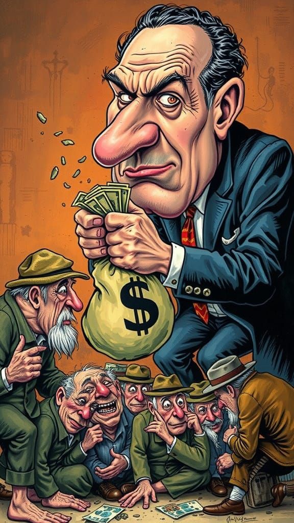 POLITICIANS ROBBING THE POOR  by @Art of the Mystic