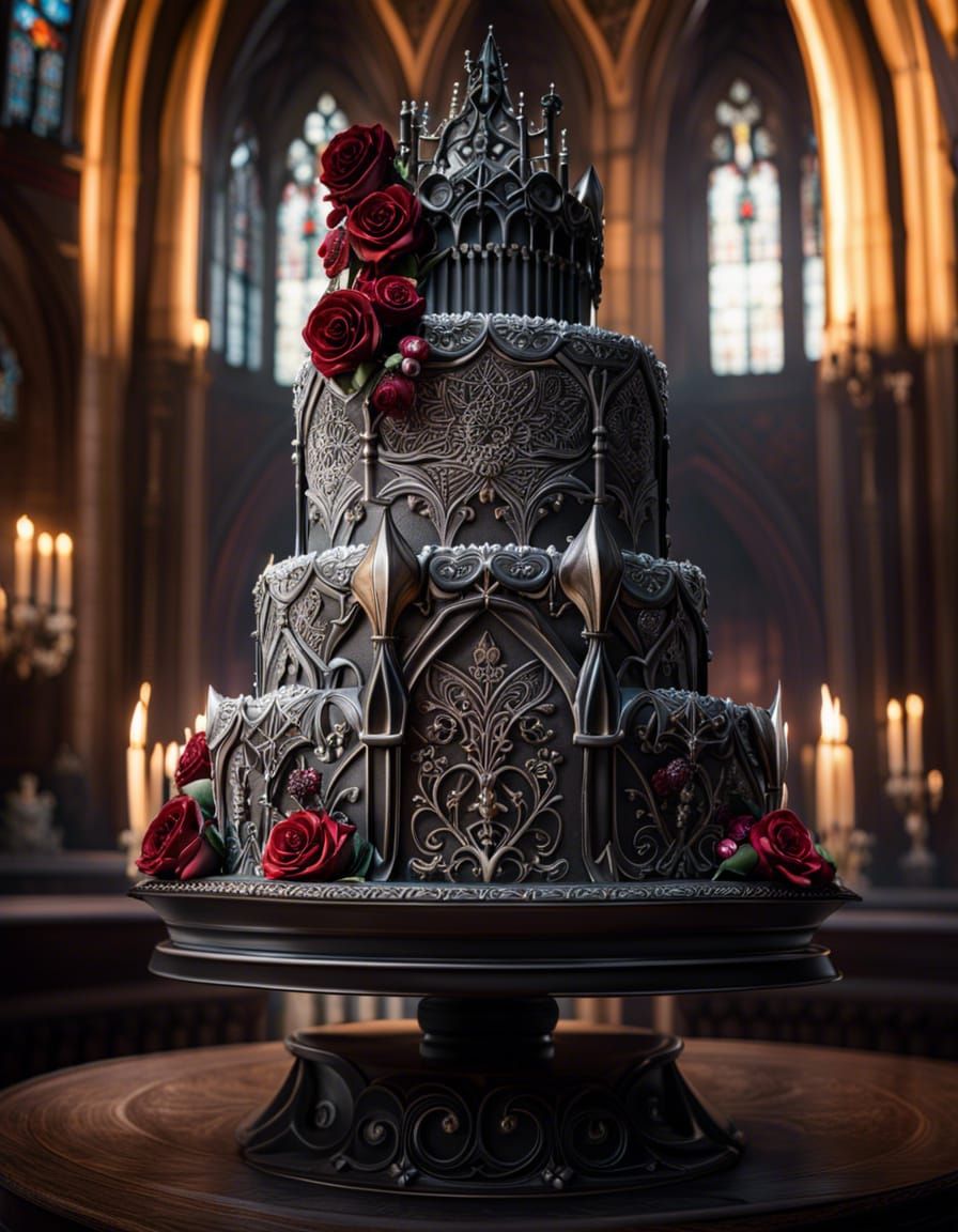 Black wedding cake  by @alba