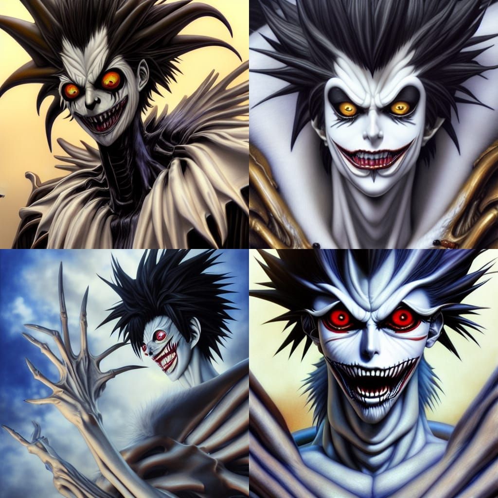 Ryuk from death note ai generated artwork nightcafe creator