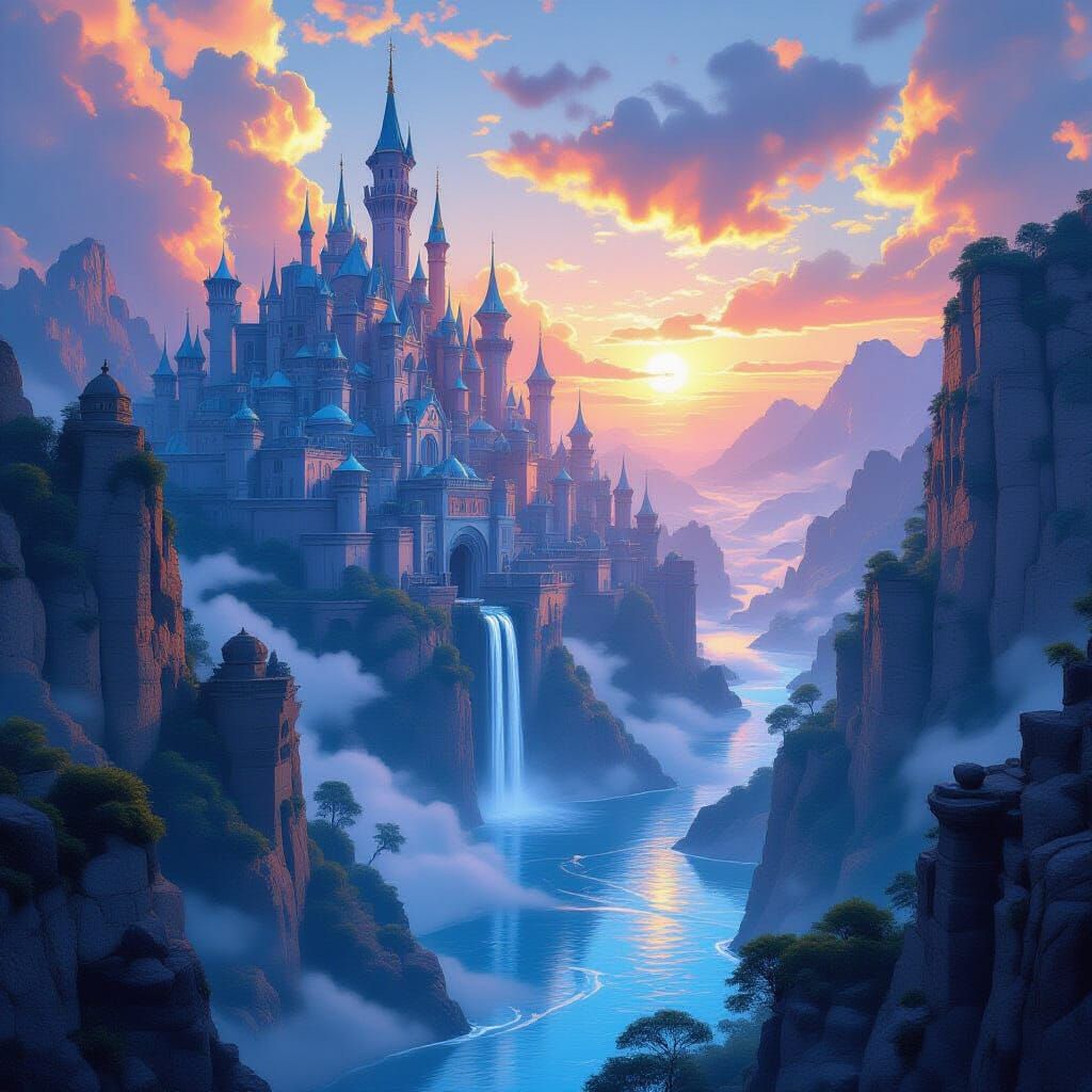 Epic Fantasy Concept Art in Deep, Complementary Colors