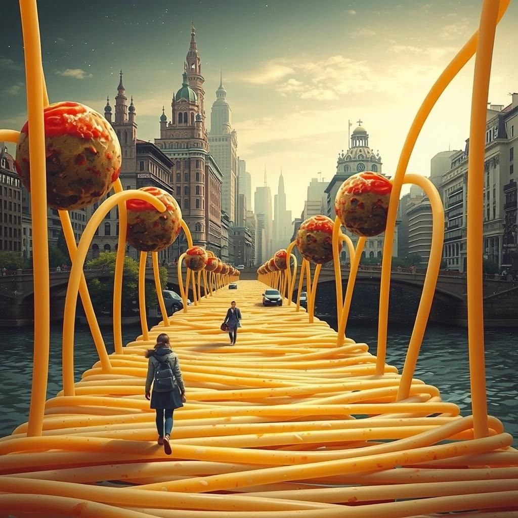 spaghetti bridge  by @undefined