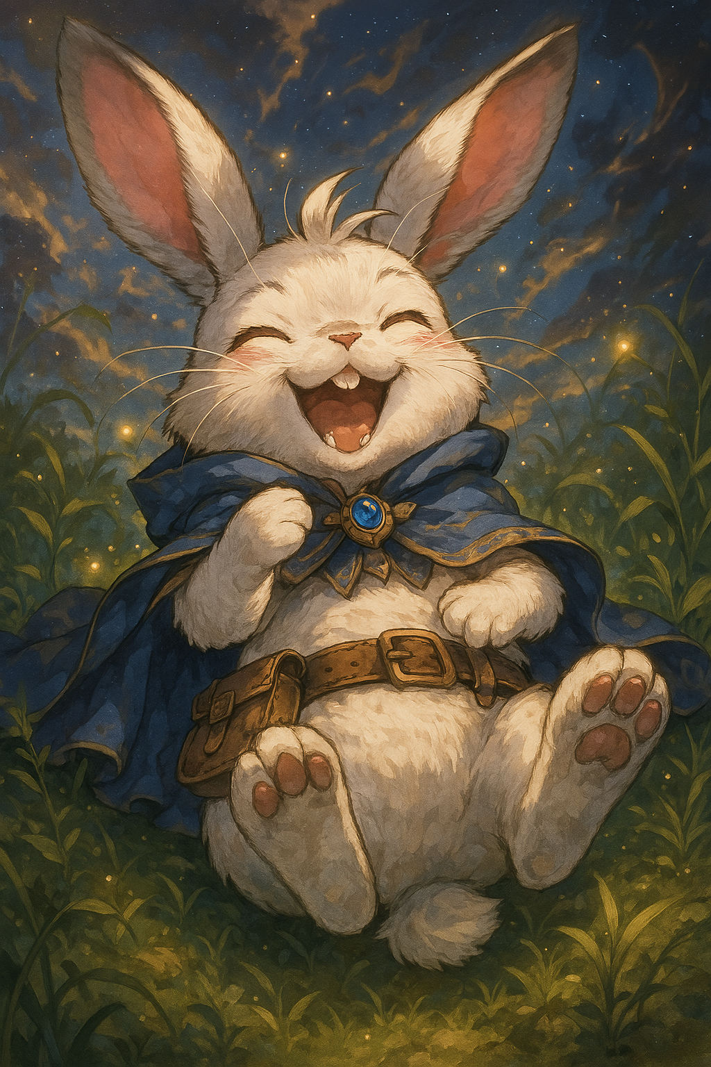 Bunny laughing