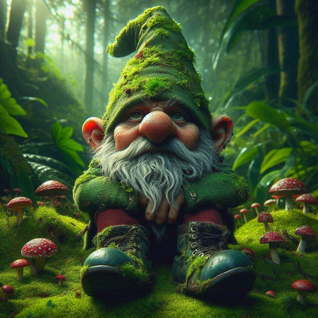 Elf resting in the forest