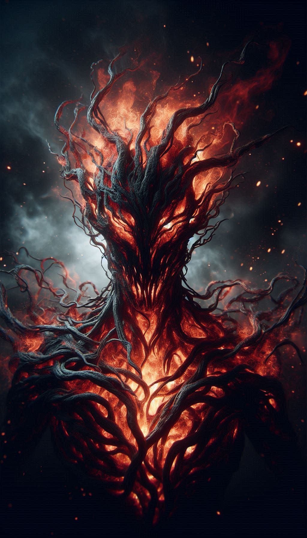 Tree man in fire