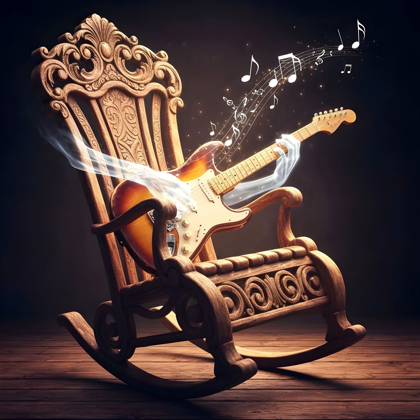 magical rocking chair   by @AI Armand 