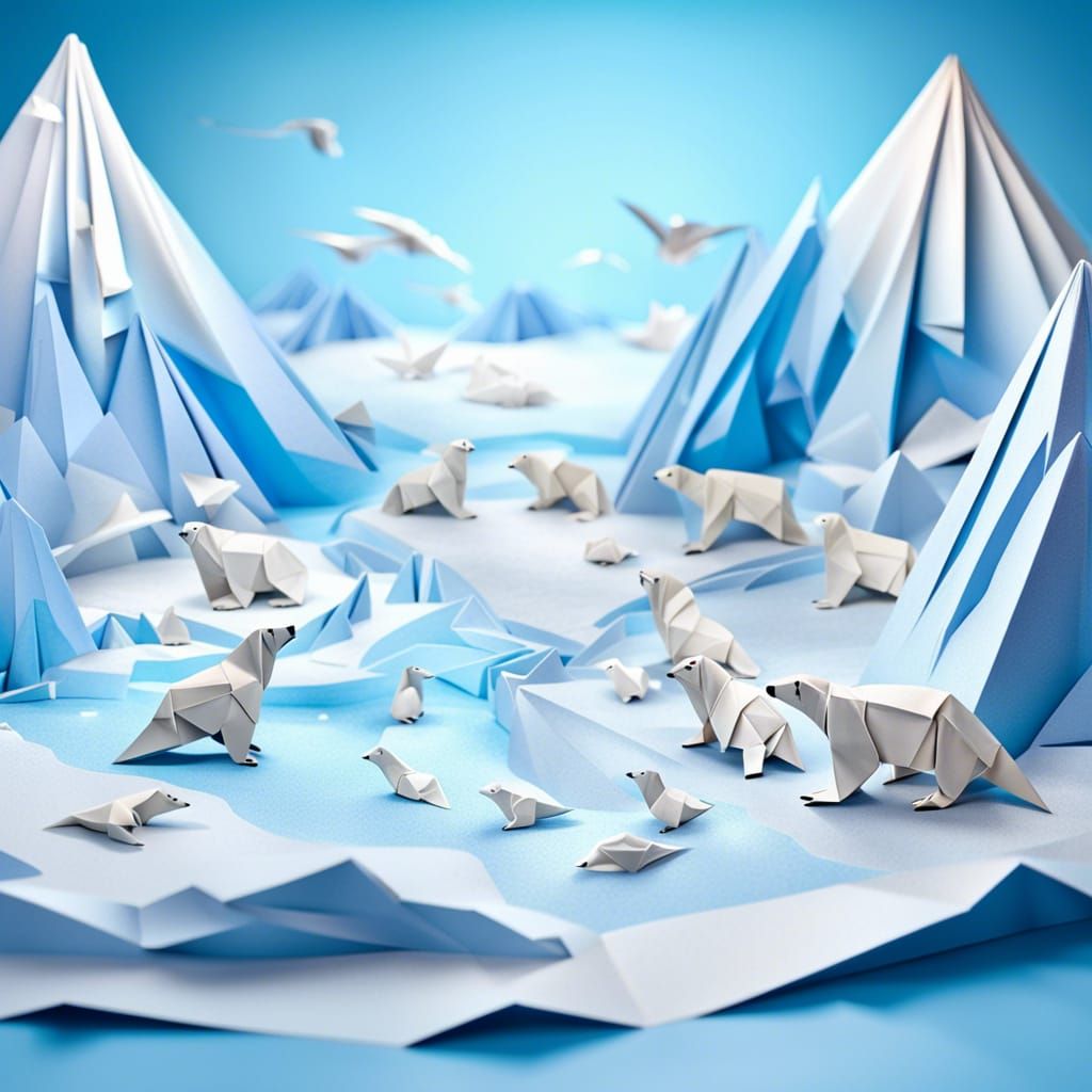 Origami arctic tundra 🥶   by @Sminks